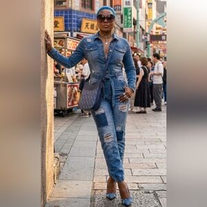 Coach EMERY Blue Signature Horse & Carriage Shoulder Bag NWOT